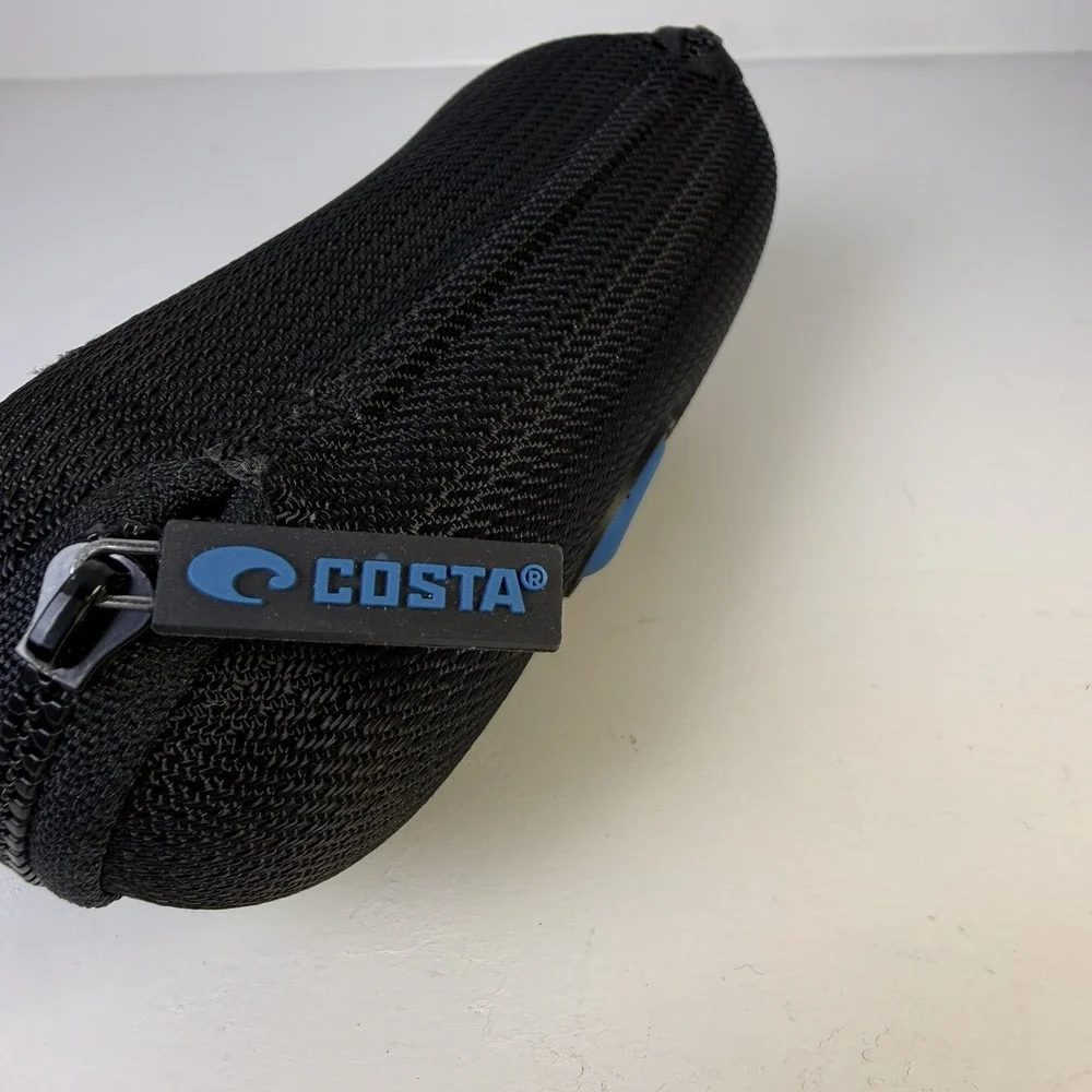 Costa Del Mar Zippered Sunglass Hard Case Clamshell Glasses Black Case NEW